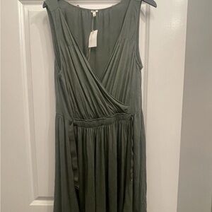 J. Crew Backless Olive Dress